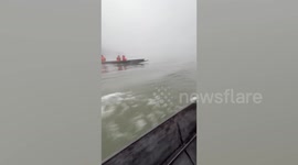 Boats carrying tourists collide on lake in Thailand