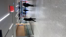 US: Cute Toddler Riding Scooter in Airport Ends in Funny Bump