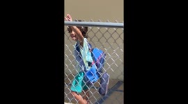 Kiddo Bonks Head on Pole