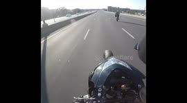 Motorcycle Highway Wheelie