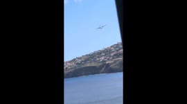 Expert Plane Landing On Short Runway With Crosswinds At Madeira