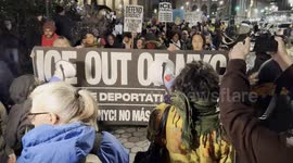 New York: Anti-ICE demonstrators march to protest Minneapolis shooting