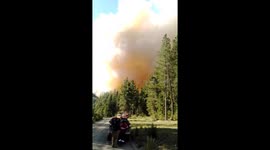 Massive wildfire engulfs forests and threatens homes in El Hoyo, Chubut, Argentina