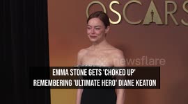 Emma Stone gets 'choked up' remembering 'ultimate hero' Diane Keaton