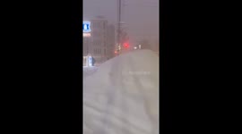 Sudden Whiteout Blizzard Buries Sapporo Streets Under Heavy Snowfall