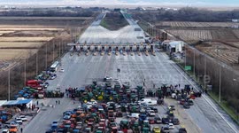 Greece Farmers Protest: Greek farmers block the highway road connecting Thessaloniki and Athens