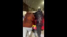 Cycling heroes spend hours pushing cars up icy hill as Storm Goretti hits the Midlands