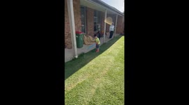 Toddler’s playful cricket tumble on Christmas Day in Melbourne, Australia