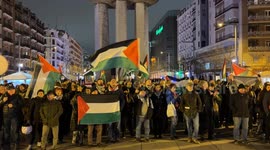Madrid protests against the EuroLeague basketball game between Real Madrid and Maccabi Tel Aviv
