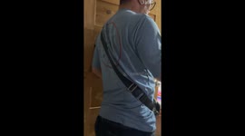 Father overjoyed to find daughter returned home from working abroad