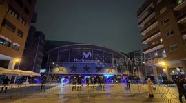 Madrid protests against the EuroLeague basketball game between Real Madrid and Maccabi Tel Aviv
