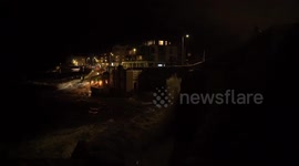 Storm Goretti batters UK as waves smash Plymouth