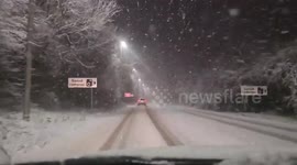 Storm Goretti: Heavy Snow On Roads In Ludlow, UK