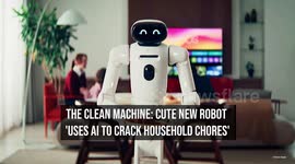 The clean machine: Cute new robot 'uses AI to crack household chores'