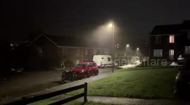 Heavy rain and strong winds hit Bodmin during Storm Goretti, UK
