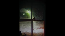 Heavy snowfall blankets Llanberis during Storm Goretti in Wales, UK