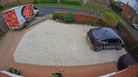 Delivery truck accidentally damages house in Middlesbrough, UK