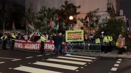 Pro Palestinian protesters target London restaurant in affluent Notting Hill