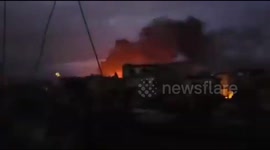 Syria: Destruction of a weapons and ammunition depot belonging to the SDF in the Sheikh Maqsoud neighborhood in Aleppo