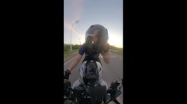 Violent Motorcycle Speed Wobble