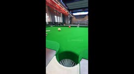 Billiard trick shot goes wrong in Ningxia, China