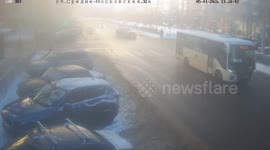 BMW collision injures pedestrians in Voronezh, Russia