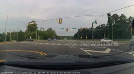 Vehicle runs red light and collides at Forest Acres intersection in Atlanta, USA