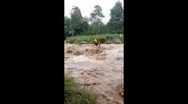 Boy rescued from fast-flowing river in Pangantucan, Bukidnon, Philippines