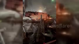 Iran: Police Vehicles Ablaze Amid Central Tehran Protests