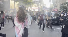 Anti ICE protest in downtown Los Angeles