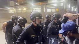 LAPD makes an arrest during protest against ICE