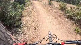 Downhill biking crash at La Garriga, Spain