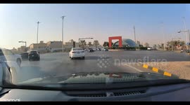 Vehicle runs red light causing collision in Riyadh, Saudi Arabia