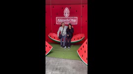Playful swing mishap between mother and daughter in Tijuana, Mexico