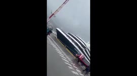 Two ships collide in Argentina while being battered by strong winds