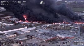 Police release aerial footage of UPS plane crash aftermath in Kentucky