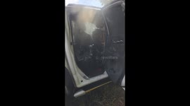 Agricultural drone battery bursts into flames inside pickup truck