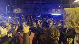 Protest held in Madrid against Israeli team Maccabi Tel Aviv
