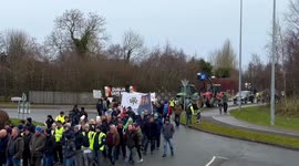 Irish farmers protest EU-Mercosur trade deal in Athlone