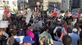 Activists rally in Los Angeles over ICE killing, Venezuela stance