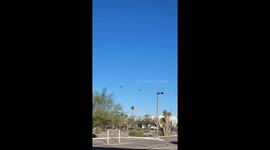 watching some fighter jets circle in Tucson Arizona