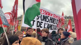 Parisians stage protest against US policy in Venezuela