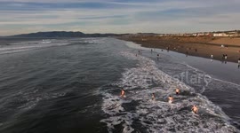 Drone footage captures Pacific coastline of San Francisco