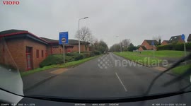 near miss between two vehicles in the UK.