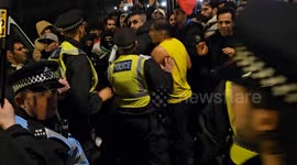 Police come face-to-face with protesters outside Iranian embassy