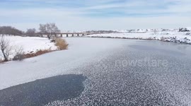 Winter’s grip: Turkish fishermen navigate icy waters of Devegecidi Dam