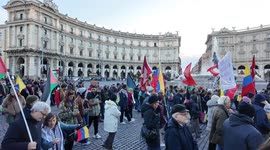 Protest held in Rome against US policy in Venezuela, Israeli attacks on Gaza