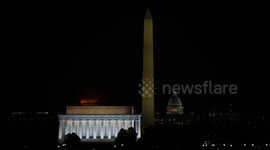 Timelapse captures moon above US capital monuments