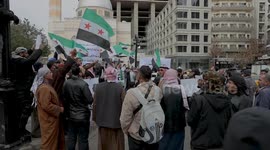 Protest against YPG/SDG terror group held in Syrian capital Damascus
