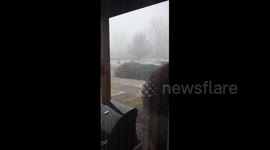 US: Heavy Snowfall and Low Visibility in Blacksburg, VA